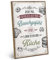 ARTFAVES® Wandbild Holzschild mit Spruch - Jedes Mal wenn ich auf mein Bauchgefühl höre - Türschild Retro Vintage Deko Bild Geschenk - witzige Küche Sprüche