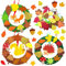 JOKILY 131 Stück Herbst Basteln Kinder Set, Filz Bastelset für Deko, Igel, Herbst Kränze Mit Igel, Eichhörnchen, Fuchsmuster zum Gestalten und Dekorieren