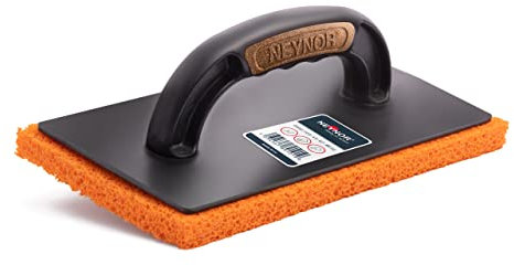 NEYNOR® Reibebrett für Putz 280 x 140 mm - Putzbrett - Schwammgummi - Profi Reibebrett Kunststoff - Ergonomisch Griff - Fugbrett für Fliesenleger - Made in EU