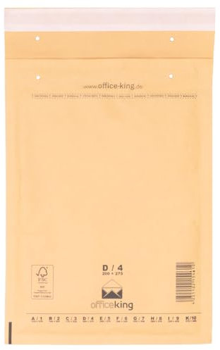 verpacking 25 Luftpolstertaschen haftklebend | 200 x 275 mm - D4 Braun | Luftpolster Versandtaschen Polsterumschlag Versandumschlag