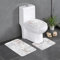 OGNOT White Marble Rose Gold Bathroom Rug Sets 3 Piece, Contour Mat,Non Slip Rugs Absorbent Bath Mats, for Bathroom, Shower