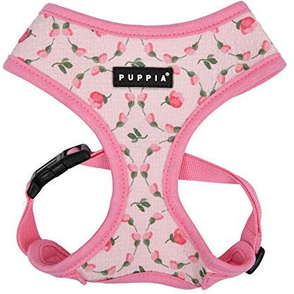 Puppia Spring and Summer Fashion Over-The-Head Hundegeschirr, Pink_Florian, Größe XL
