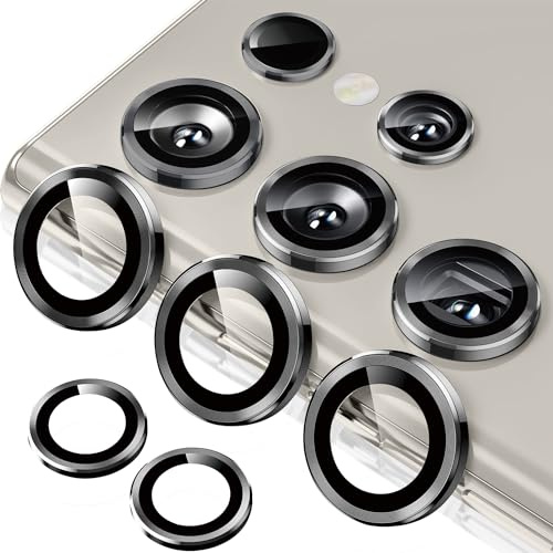 ToVioc Camera Lens Protector for Samsung Galaxy S24 Ultra 5G Camera Lens Cover [Scratch-Resistant] [HD] [Bubble-Free] for Samsung Galaxy S24 Ultra 5G Camera Cover - Grey