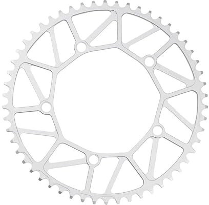 GFDSGRE Platos para Bicicletas Bicicleta Plegable Dientes Estrechos y Anchos 130BCD Plato 46 48 50 52 56 58T Piñón Aleación de Aluminio Bielas de Bicicleta Plato Ovalado 32 MTB(54T Silver)