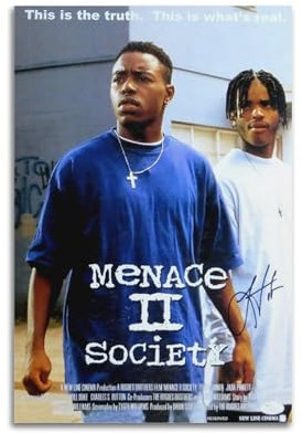 RUICREATE Poster Menace II Society, Wandkunst, Vintage-Poster, dekoratives Gemälde für Wohnzimmer, Schlafzimmer, elegantes ästhetisches Poster, 30 x 45 cm, ungerahmter Stil