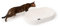 LucyBalu® SCRACTHBED Katzen Kratzbett| Katzenbett aus Pappe | Kartonbett | XXLKratzbrett für Katzen rund | Kratzpappe für Katzen | Kratzmöbel Katze | Kratzkarton | Katzen Kratzspielzeug Pappe | weiß