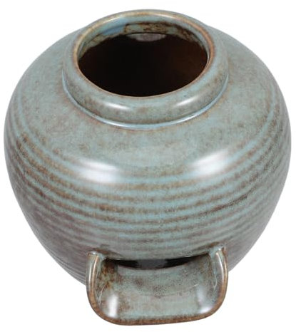 Happyyami Keramik-brunnen Wasserfall Kleiner Brunnen Aquarium Wasserspiel Dekorativer Topf Natürliches Wasser Heimdekoration