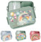 Personalisierte Mepal Brotdose Kinder mit Fächern und Namen - Regenbogen Motive Lunchbox für Schule und Kindergarten - Vesperdose Mädchen Einschulung