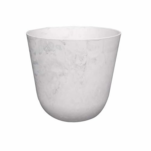 Blumixx Pot de fleurs rond pour intérieur et extérieur - Diamètre : 17 cm - Couleur : nuage marbré - Pot de fleurs robuste au design moderne pour la maison, le balcon et le jardin - Durable et