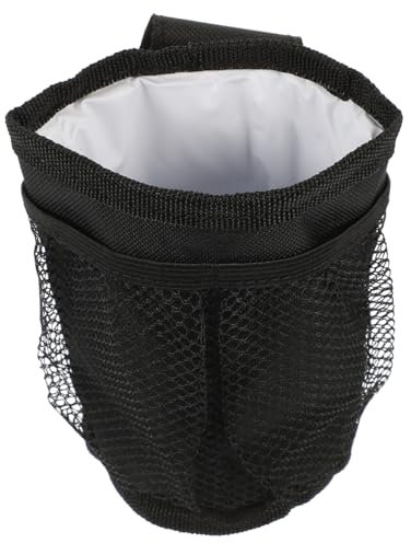 VICASKY Thermobecher-Set Käfige Spender Verstellbarer Wasserflaschenhalter Straße Auto Stand Faltbar Inhaber Zyklus Wasserflasche Buggy Entlüften Tasche Doppelt Träger Black Oxford-Stoff