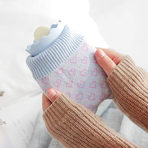 WPKD BLUEIY Süße Wärmflasche, weicher Fleece-Plüsch-Handwärmerbeutel, transparentes PVC, 05#, 2 Liter, ideal für Zuhause und Küche