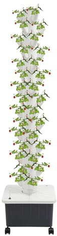 45 Pflanzplätzen Hydroponic Tower, Hydroponic Growing System, Aeroponics Growing Kit, Garten-Hydrokultur-Anbausystem, Aeroponik-Anbauset mit Wasserpumpe und 30L Wassertank für Kräuter, Obst und Gemüse