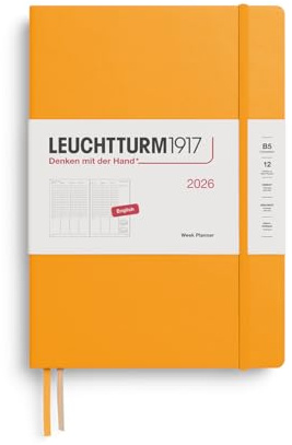 LEUCHTTURM1917 372755 Wochenplaner Composition (B5) 2026, Rising Sun, Englisch