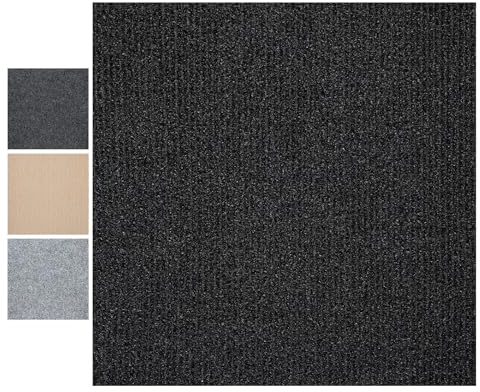 CUCOS Teppichfliesen Selbstklebende, 50x50 cm Teppichboden, Einfach Zuschneidbar, Weicher Teppich Fliesen für Wohnbereich, Büro und Küche – 20 Fliesen pro Box / 5 m²