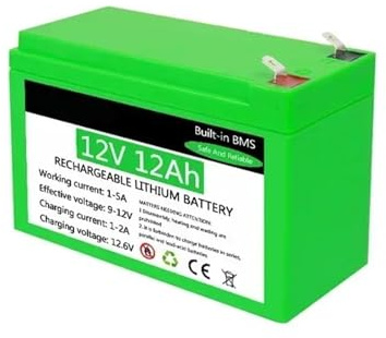 Batterie Au Lithium Rechargeable 12V 12ah, Batterie De Stockage Solaire, Éclairage Électrique(12Ah battery)