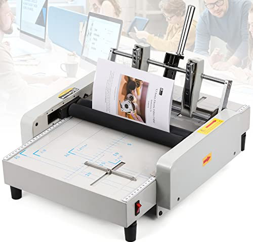 CGOLDENWALL Automatische Papierfalt- und Bindemaschine, A3 Booklet Maker, Booklet Folder Hefter Heftmaschine MAX 11.7„ × 16.5“ Saddle/Flat Stitch