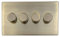 Screwless Antique Brass LED Dimmer Switch (4 Gang) - LAB514