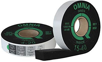 greenteQ Fensterdichtband OMNIA BG1 15 - 40 mm 73mm Breit Innen und Außen Dichtband Kompriband