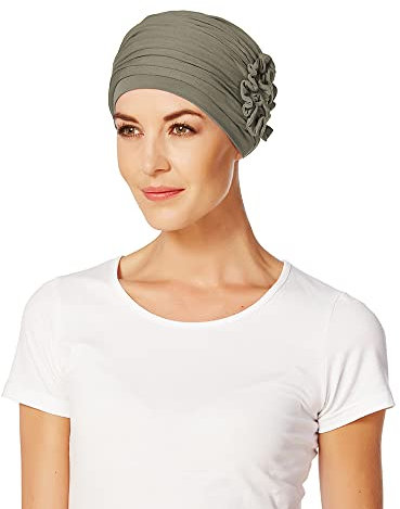 Christine Headwear Damen Lotus Turban Headband, Brown Green, Einheitsgröße EU