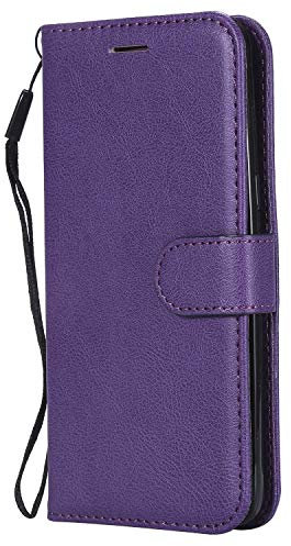 DENDICO Coque pour Galaxy J5 2016, PU en Cuir Coque Portefeuille Étui Housse, Design Classique TPU Coque pour Samsung Galaxy J5 2016 - Violet