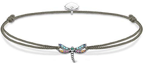 Thomas Sabo Damen Armband Little Secret Libelle bunt 925 Sterling Silber LS073-298-7-L20v