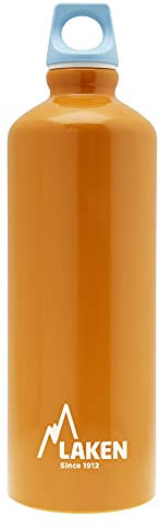 Bot. alu. Futura 0,75 L.-tapón azul -Naranja Bot.