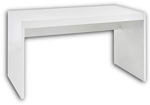 Stella Trading Jugendzimmer Schreibtisch in weiß - praktischer Computertisch mit großer Tischplatte - 135 x 74 x 70 cm (B/H/T)