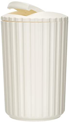 Allstar Poubelle à couvercle oscillant Minas blanc - Poubelle cosmétique Capacité: 3 l, Polypropylène, 15 x 25 x 15 cm, Beige