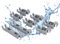 Lichtblau Cuscinetti per lavastoviglie Bosch Siemens 611472 00611472 I Cuscinetto per fissaggio adatto per griglia del cestello inferiore I Cuscinetti per cestello lavastoviglie I Ricambi