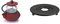 IBILI Hanoi Tetera, 0.3 litros, Rojo + 621000 Reposateteras Plano Negro