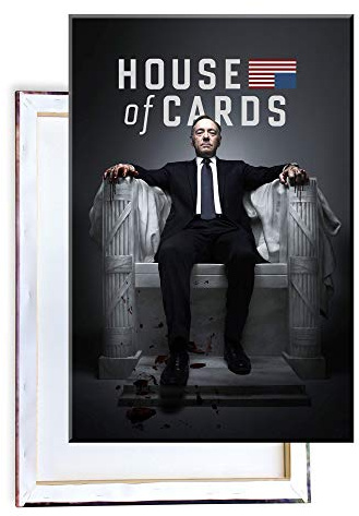 Unified Distribution House of Cards - 120x80 cm Kunstdruck auf Leinwand • erstklassige Druckqualität • Dekoration • Wandbild