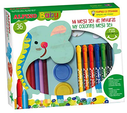Alpino Baby Megaset de Pinturas| Super Set de Pinturas para Bebés | Disfruta y Aprende Pintando