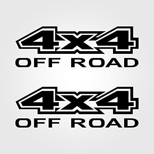 Gesar 2 Stück 4x4 Vnyl Aufkleber – Offroad – 4x4 Aufkleber für LKW – Allradantrieb – Autoaufkleber – Offroad-Aufkleber – geeignet für Autos und Quodbikes Motorräder