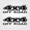 Gesar 2 Pezzi Adesivo 4x4 - Adesivo off Road - Adesivo 4x4 per SUV - Adesivo Auto - Adesivo Fuoristrada - Adatto per Auto e Moto - (Nero)