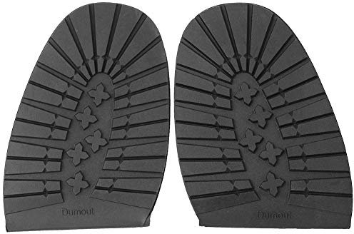 Scarpe Mezza Suola e Tacchi in Gomma, Suole Morbide Antiscivolo Indossabili Riparazioni Scarpe Fai da Te Accessori per Scarpe Sportive Scarpe in Pelle Stivali Martin(avampiede Nero)