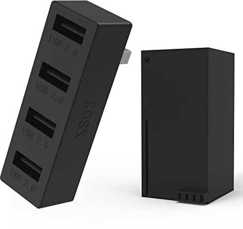 USB Hub 2.0 mit 4 Anschlüssen für Xbox Series X/S, Hochgeschwindigkeits USB Hub Splitter Erweiterungsadapter, kompatibel mit der Xbox Series X/S Konsole (Xbox Series X/S)