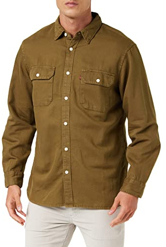 Levi's Men's Jackson Worker Shirt Brown Garment Dye (Brown) S -