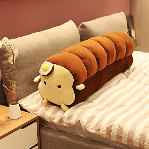 Toast Plüsch Kissen, 40cm Brotkissen Geschnittenes Brot Brotform Plüschkissen Gefüllte Kuscheltier Weiches Puppe Spielzeug Lustige Dekoissen für Kinderzimmer Valentinstag Geburtstagsgeschenk