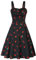 Belle Poque Summer Dresses for Women 50s A-Line Swing Elegant Dress Vintage Dresses for Women Cherries 380-04 XL