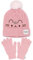 Pusheen Beanie und Handschuhe Frauen Katze rosa gestrickter Winterhut