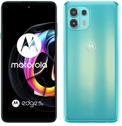 Motorola Edge 20 Lite (6.7 Inch Full HDR+ OLED display, MediaTek Dimensity 720, TurboPower, 108 MP Camera, 5000 mAH Battery, Dual SIM, 128 GB, Android 11), Lagoon Green (Renewed)