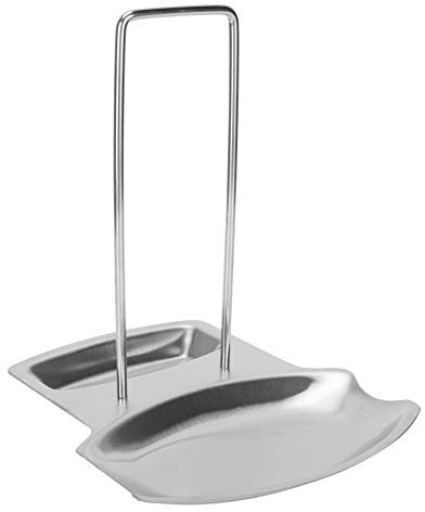 Tissting Topfdeckelhalter, Edelstahl Multifunktionsregal mit Aussparungen für Löffel und Deckel, Spülmaschinenfest, Küchenorganizer für Töpfe und Pfannen