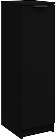 vidaXL Schuhschrank Schwarz 30x35x100 cm Holzwerkstoff