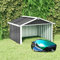 BULANED Rasenmäher Garage, Mähroboter Garage, Anthrazit, Verzinkter Stahl, 92x97x63 cm