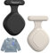 [2 Pack] Waterproof Tile Mate Holder for Kids, Soft Silicone Tile Mate Hidden Pin Holder for Kids Elder Clothing, Anti Lost Hidden Full Case Cover Compatible with Tile Mate 2022 (Black+Oatmeal)