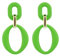 Neon Ohrringe Damen Acryl Länge Ohrringe Tropfen Ohrringe Quadratisch Statement Ohrringe Schmuck Frauen Ohrringe Modische Oval Ohrringe Mädchen 70er 80er 90er Party Zubehör (Grün)