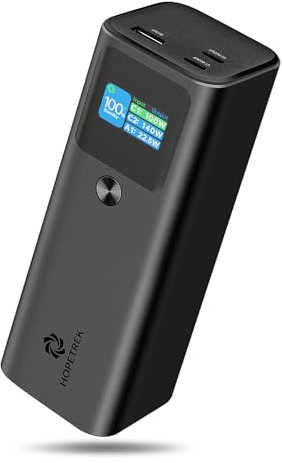 HOPETREK Cargador portátil de 27600 mAh PD3.1, 140 W USB C de carga rápida, paquete de batería compatible con teléfono portátil