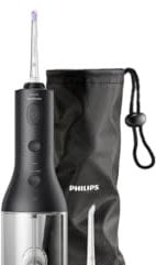 Philips Sonicare Cordless Power Flosser 3000 Oral Irrigator - Water Flosser for Teeth, Gums and Dental Care, Black (Model HX3826/33)