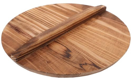 PRETYZOOM 1 tapa de olla de madera de repuesto, tapa de cacerola, tapa de repuesto, tapa de olla universal, tapa de repuesto para olla de madera, tapa de madera para wok de costura, tapa múltiple de