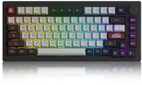 Akko Dracula Castle 5075B Wireless Mechanical Gaming Keyboard Triple Modes Gasket Mount RGB, 5 Pin Hot-Swap Programmable PBT ASA Profile with Knob, US layout Compatible for Win/Mac/IOS/Android